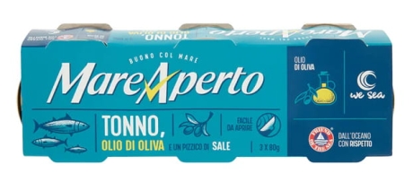 Przejdź do produktu Tuńczyk w oliwie Tonno Olio di Oliva 3x80g - Mare Aperto