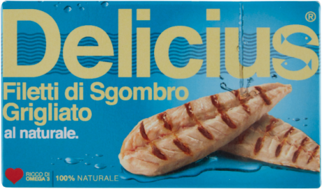 Przejdź do produktu Filety z makreli grilowane Filetti di Sgombri Grigliati al Naturale 85g - Delicius