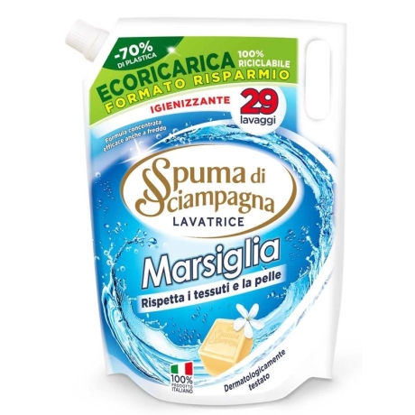 Przejdź do produktu Płyn do prania Lavatrice Liquido Sacci Marsiglia 29 prań 1.305l - Spuma di Sciampagna