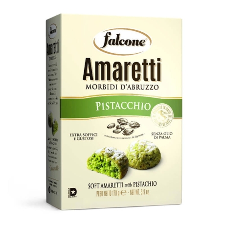Przejdź do produktu Ciastka z pistacjami Amaretti  170g - Falcone