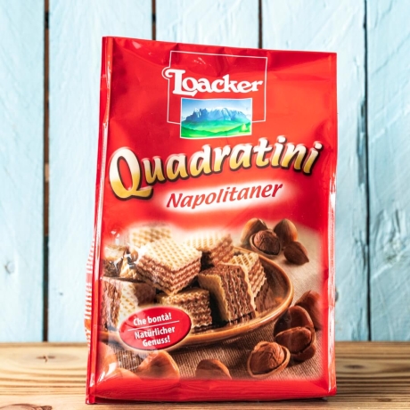 Przejdź do produktu Włoskie wafelki Quadratini z kremem orzechowym - Loacker