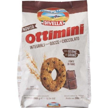 Przejdź do produktu Ciastka Ottimini Integrali Cioccolato 350g - Divella