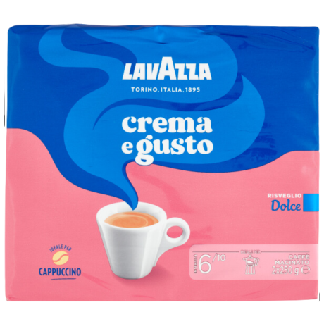 Przejdź do produktu Kawa mielona Caffe' Crema e Gusto Dolce 2x250g - Lavazza
