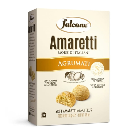 Przejdź do produktu Ciastka Amaretti Agrumati 170g - Falcone