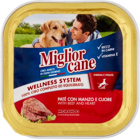 Przejdź do produktu Karma dla psa Pate con manzo e cuore 150g - Migliorcane