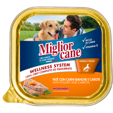 Przejdź do produktu Karma Pate con carni Bianche e carote 150g - Migliorcane