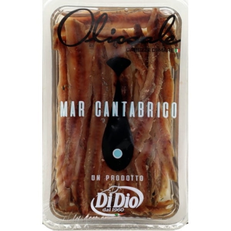 Przejdź do produktu Filety z sardeli kantabryjskiej z papryką Alici del Cantabrico Peperoncino 70g - Di Dio