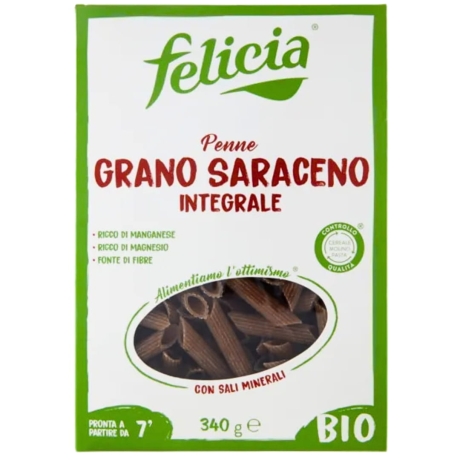 Przejdź do produktu Makaron gryczany Penne Grano Saraceno Integrale 340g - Felicia ekologiczny