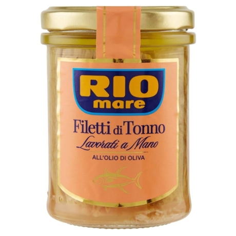 Przejdź do produktu Filety z tuńczyka w oliwie Filetti di Tonno Lavorati a Mano All'olio di Oliva 180g - Rio Mare