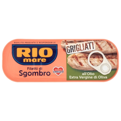 Przejdź do produktu Filety z makreli w oliwie z oliwek Filetti di sgombro grigliati all'olio extravergine d'oliva 120g - Rio Mare