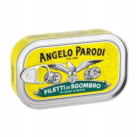 Przejdź do produktu Makrela puszce w oliwie  125g - Angelo Parodi