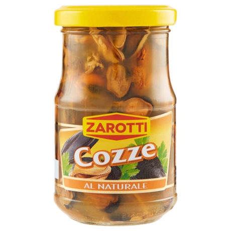 Przejdź do produktu Małże w zalewie Cozze al naturale 110g - Zarotti