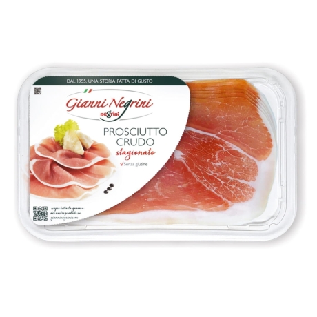 Przejdź do produktu Szynka Prosciutto Crudo stagionato plastry 80g - Gianni Negrini