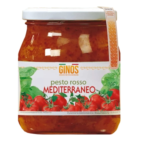 Przejdź do produktu Pesto pomidorowe Pesto rosso  Mediterraneo 520g - Ginos