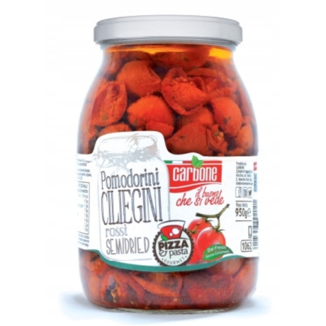 Przejdź do produktu Pomidory półsuszone Pomodorini Ciliegini Rossi Semidried 950g - Carbone