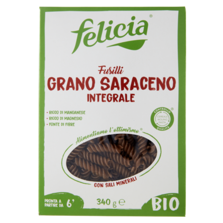 Przejdź do produktu MAKARON FUSILLI DI GRANO SARACENO 340g - FELICIA