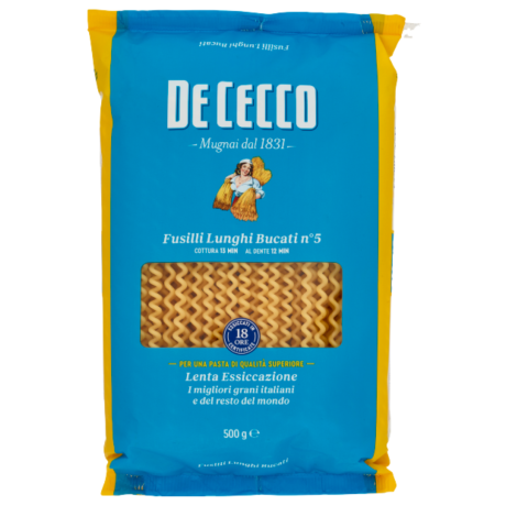Przejdź do produktu Makaron Fusilli Lunghi Bucati n5 500g - De Cecco