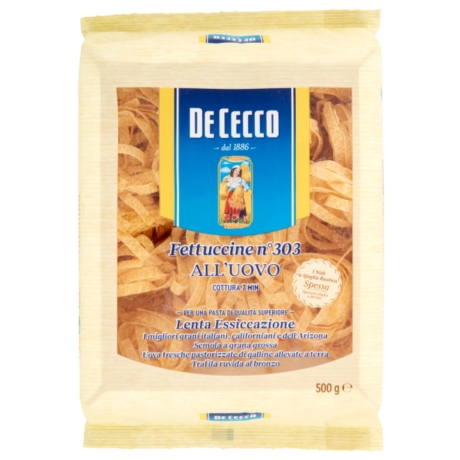 Przejdź do produktu Makaron jajeczny Fettuccine n. 303 all'uovo 500g - De Cecco