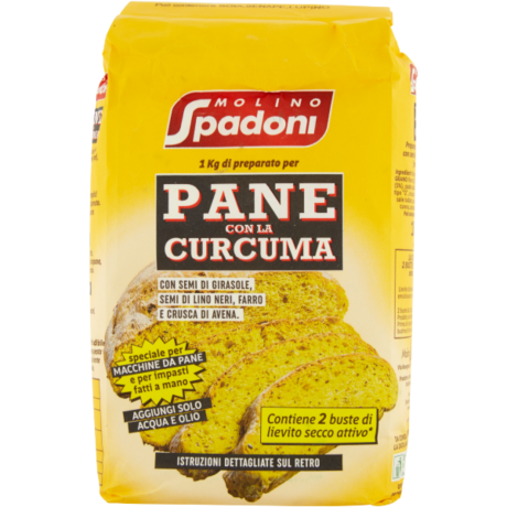 Przejdź do produktu Mieszanka chlebowa z kurkumą Farina Preparato 1kg - Spadoni