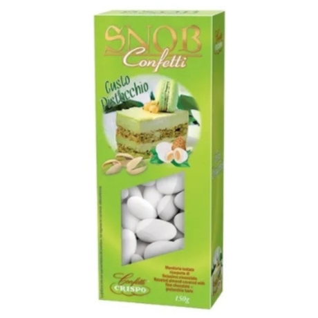 Przejdź do produktu Prażone migdały w czekoladzie pistacjowej Confetti al gusto Pistacchi 150g - SNOB