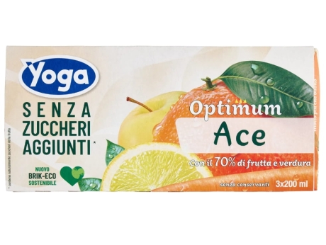 Przejdź do produktu Sok w kartoniku Brik Ace senza zuccheri aggiunti 3x200ml - Yoga