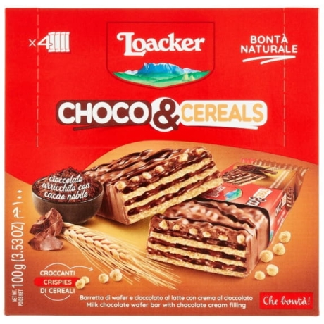 Przejdź do produktu Wafelki mleczno-czekoladowe Nuovo 4x25g - Loacker