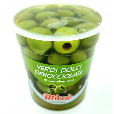 Przejdź do produktu Oliwki zielone Olive Verdi Denocciolate Castello 200g - Miccio