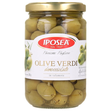 Przejdź do produktu Zielone oliwki bez pestki 290g - Iposea