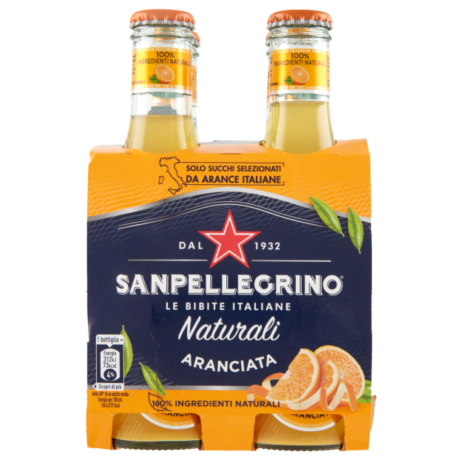 Przejdź do produktu Napój gazowany pomarańczowy Aranciata Naturali  4x200ml - San Pellegrino