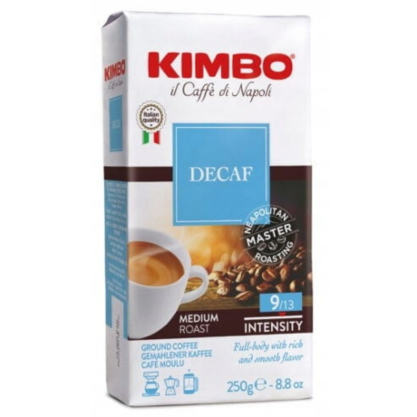 Przejdź do produktu Kawa mielona bezkofeinowa Decaf 250g - Kimbo