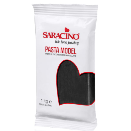 Przejdź do produktu Masa cukrowa do modelowania czarna Black Model Paste 1kg - Saracino