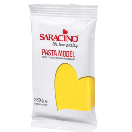 Przejdź do produktu Masa cukrowa do modelowania żółta Yellow Model Paste 250g - Saracino