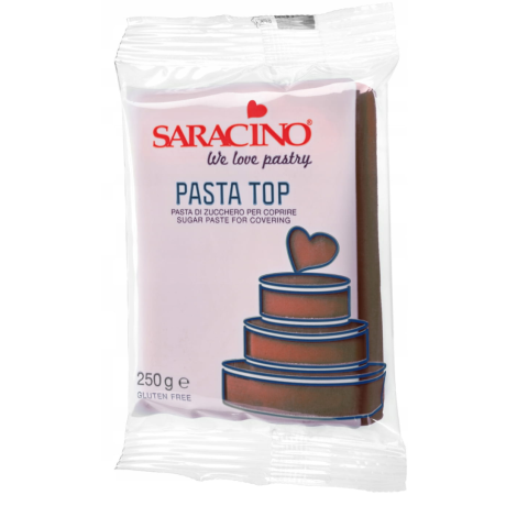 Przejdź do produktu Masa cukrowa do obkładania brązowa Brown Top Paste 250g - Saracino