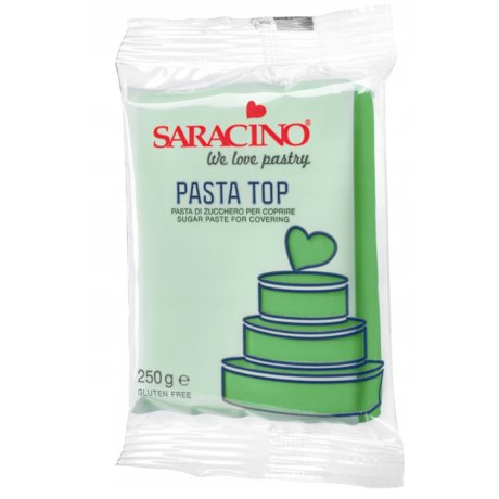 Przejdź do produktu Masa cukrowa do obkładania jasnozielona Light Green Top Paste 250g - Saracino