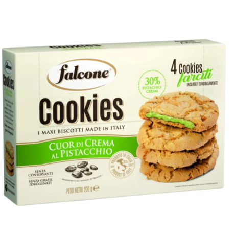 Przejdź do produktu Ciastka Cookies Cuori di Crema al Pistacchio 200g - Falcone