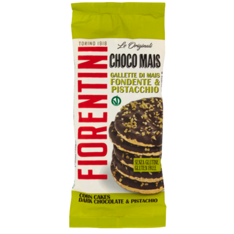 Przejdź do produktu Ciastka Kukurydziane w czekoladzie z pistacjami Choco Mais 77g - Fiorentini