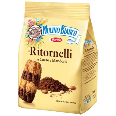 Przejdź do produktu Ciastka o smaku kakao i migdałów Ritornelli 700g - Mulino Bianco