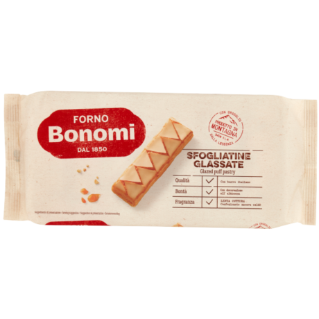 Przejdź do produktu Ciastka Sfogliatine Glassate 135g - Bonomi