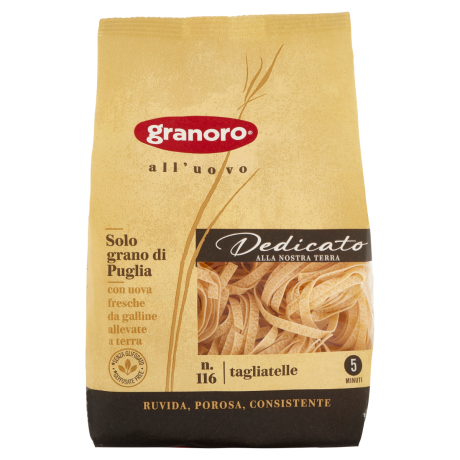 Przejdź do produktu Makaron Dedicato Tagliatelle Uovo N.116 500G - Granoro