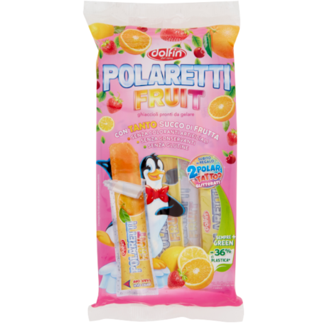 Przejdź do produktu Lizaki owocowe lodowe do zamrożenia Bimba Polaretti 10x40g - Dolfin