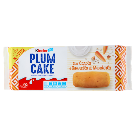 Przejdź do produktu Biszkopty PLUM CAKE z jogurtem, marchewką i migdałami włoskie 192g - Kinder