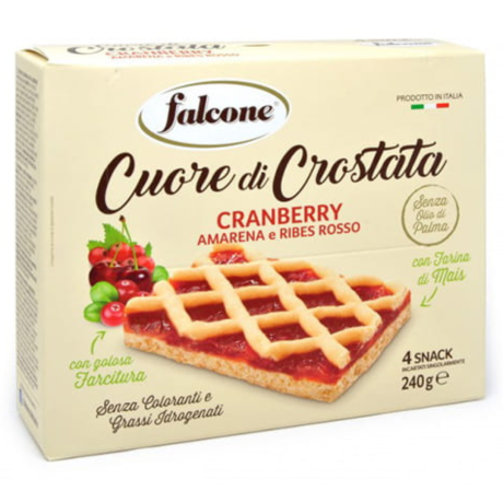 Przejdź do produktu Tarta z żurawiną i wiśnią Crostata Cranberry 240g - Falcone