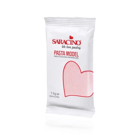 Przejdź do produktu Masa cukrowa do modelowania różowa Light baby pink model paste 1kg - Saracino
