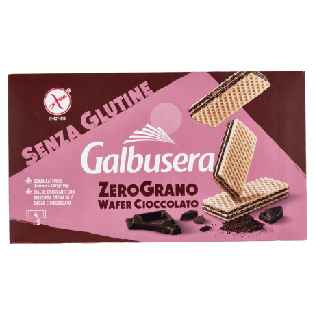 Przejdź do produktu Wafle z kremem czekoladowym Senza glutine 180g  - Galbusera