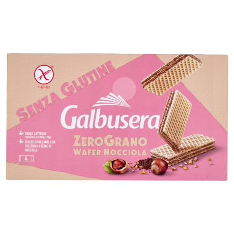 Przejdź do produktu Wafle z kremem orzechowym zerograno bez glutenu i bez laktozy 180g - Galbusera