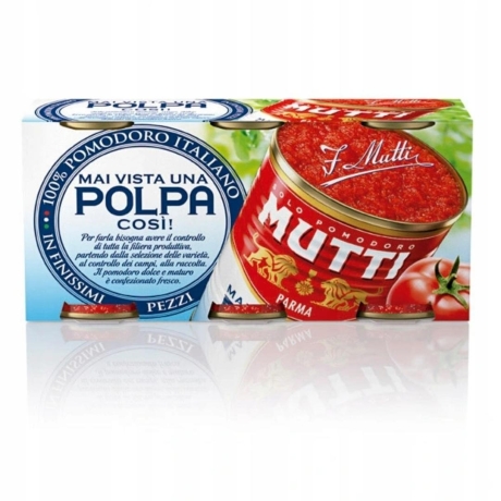 Przejdź do produktu Włoska pulpa pomidorowa trójpak - Mutti
