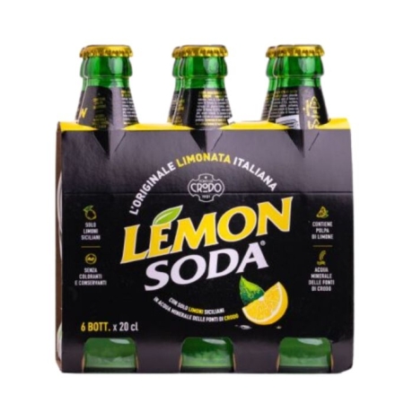Przejdź do produktu Włoski napój cytrynowy w butelce zgrzewka 6x200 ml - Lemon Soda