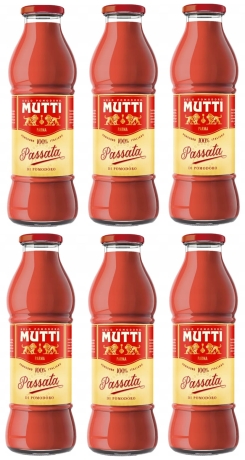 Przejdź do produktu Passata pomidorowa duża szklana butelka 6 x 700g - Mutti
