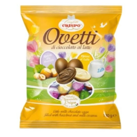 Przejdź do produktu Jajeczka czekoladowo - orzechowe  ovetti di cioccolate al latte 130g - Crispo