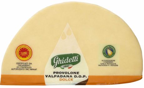 Przejdź do produktu Ser Provolone Valpadana PDO łagodny, półksiężyc 200g - Ghidetti